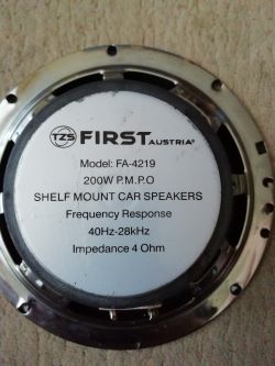 Szukam głośników 4 cale 8Ω ≥30W, zamienników dla First Austria z Citroena