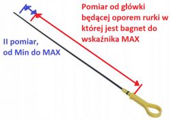 Lanos 1.4 LPG - Miarka oleju silnikowego (bagnet) - długość