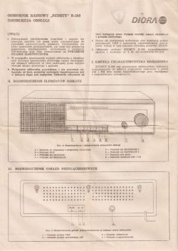 Unitra Sudety R-208 User Manual User manual of the Unitra Sudety R-208 radio receiver with illustrations.