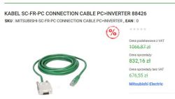 Połączenie falownika Mitsubishi serii FR-D700 do PC