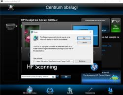 Drukarka HP Deskjet Ink Advant K209a-z nie mogę zeskanować dokumentu