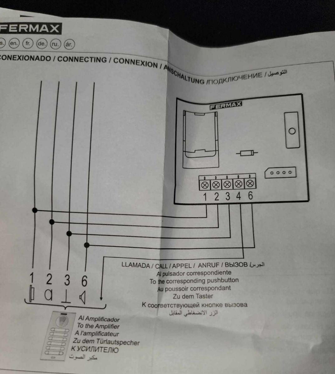 Solved Connecting Wires In Fermax Replacing Old Comelit Intercom User Guide Needed