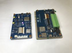ESP32-S3 Touch LCD 4.3 and 5 Modules – PCB View Two ESP32-S3 Touch LCD modules of different sizes, placed on a white background.