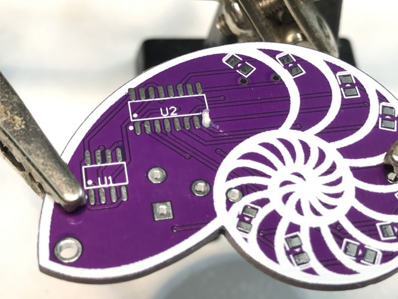 Purple PCB for SMD Mounting Purple PCB with space for SMD component mounting.