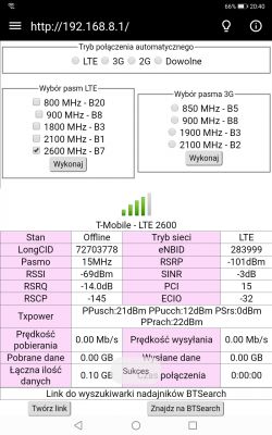 Dobór operatora dla lokalizacji 52.0475163438836, 23.134999055934546 z routerem b818