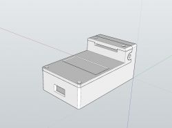 Prototype device enclosure created in SketchUp.