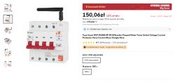 3-phase Tuya energy meter with RS485 and WiFi 3-phase Tuya energy meter with WiFi antenna