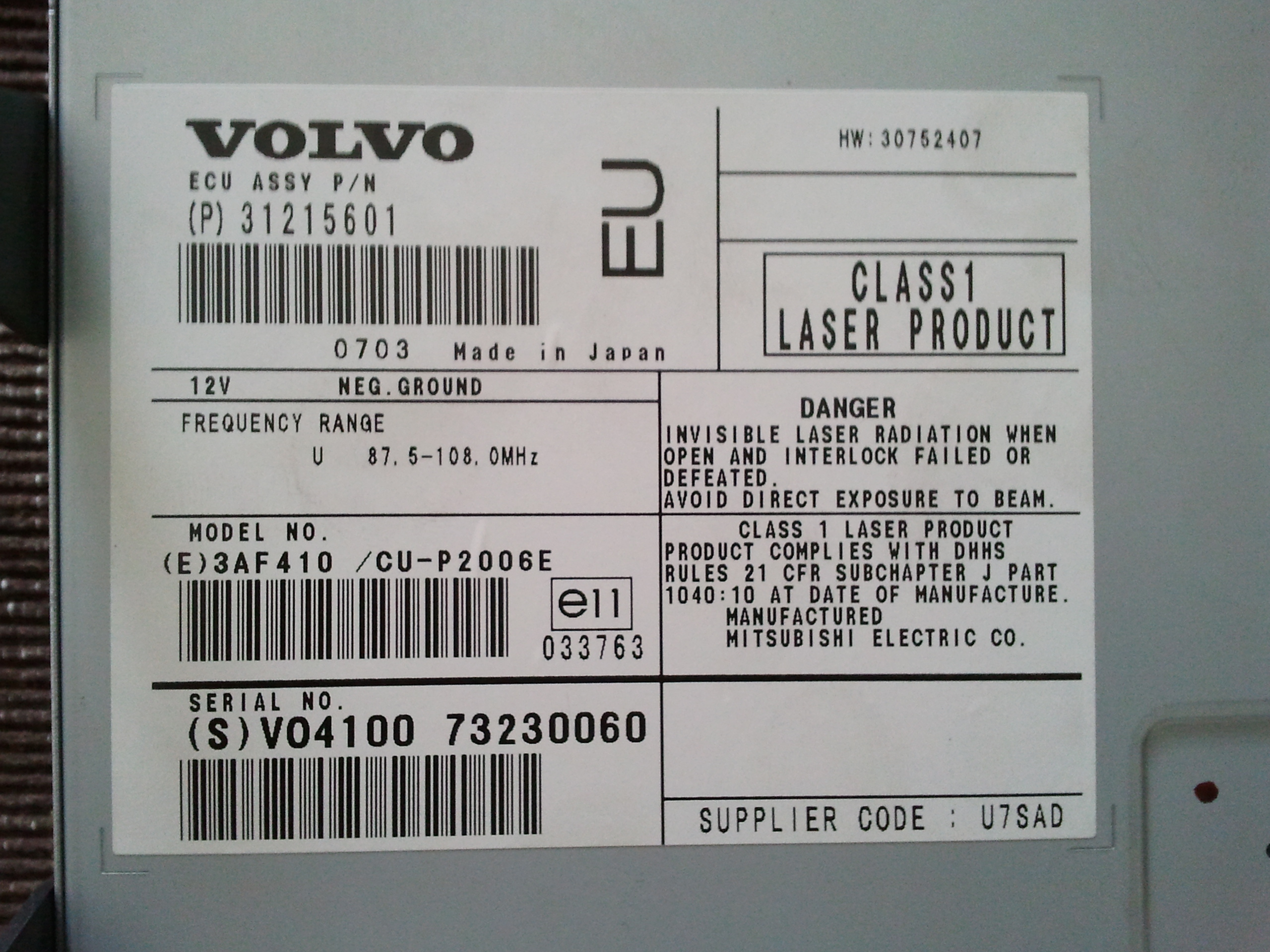 Volvo Rti/Mmi+] - Naprawa - Kalibracja Lasera?/Wymiana Napędu Dvd?