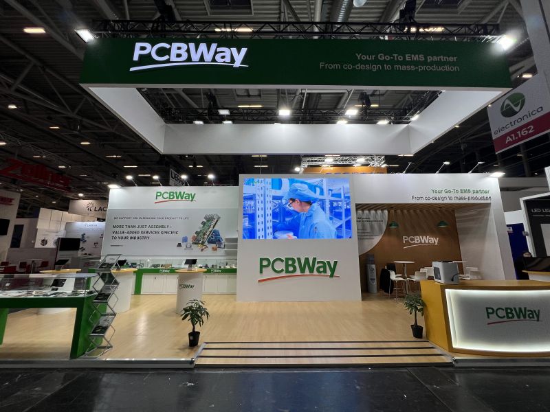 PCBWay booth at Electronica 2024 in Munich.
