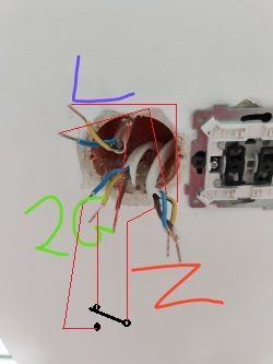 Connecting staircase switches: instructions and diagram for a 3-wire cable