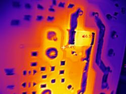 [Thermal imaging] Internal view and test of the YSDS-60-5 4.5 A 22.5 W 5 V DIN rail power supply