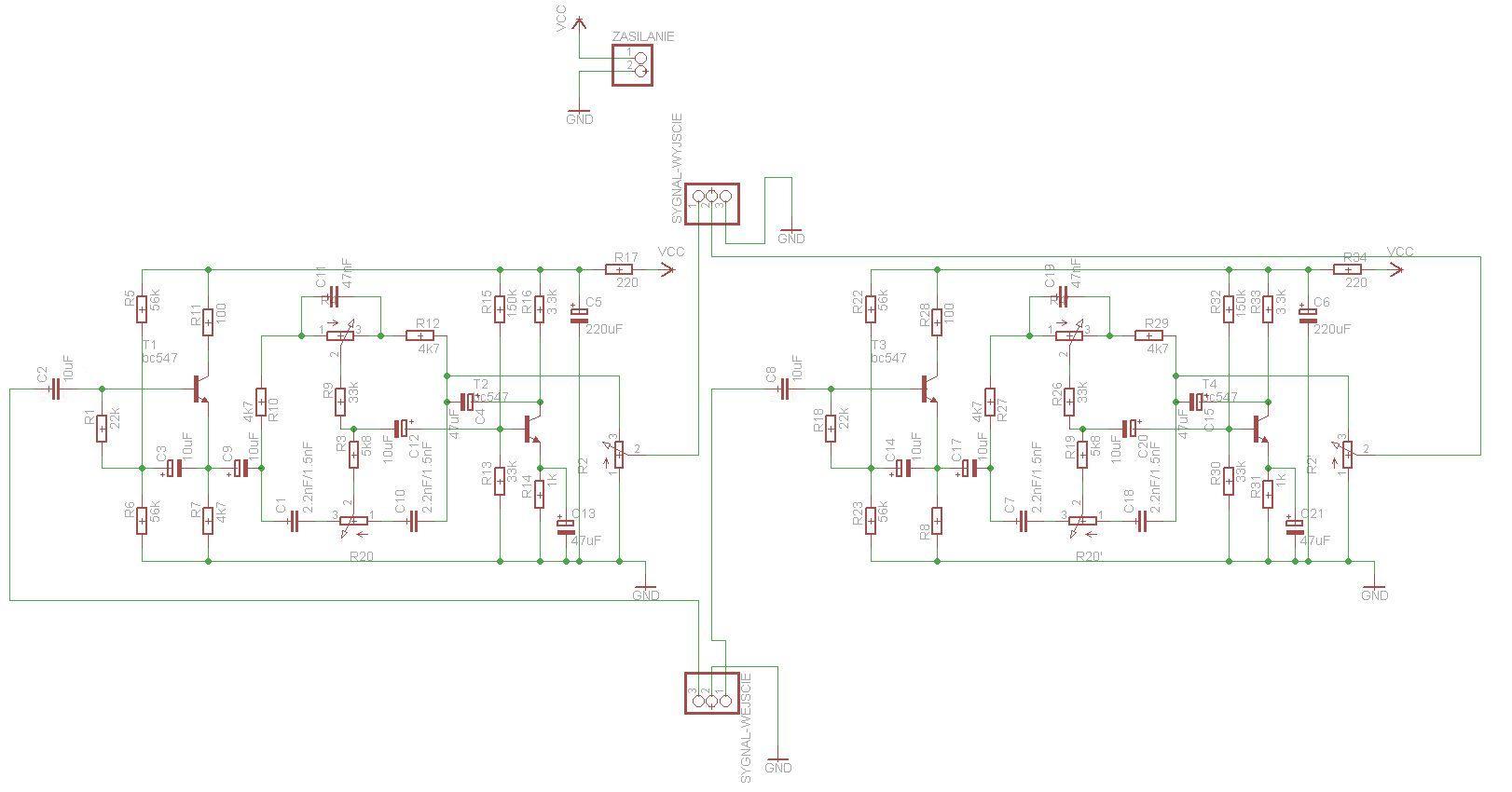 Przedwzmacniacz stereo z ATX - osłabiony sygnał, regulacja tonów działa