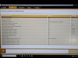 Zrzut ekranu z danymi dotyczącymi obwodu paliwa z systemu diagnostycznego samochodu.