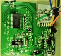 Close-up of the TH08 circuit board with visible connections and pin labels.