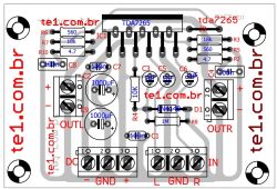 Schemat, wykaz elementów i PCB dla TDA7265 - poszukiwane materiały