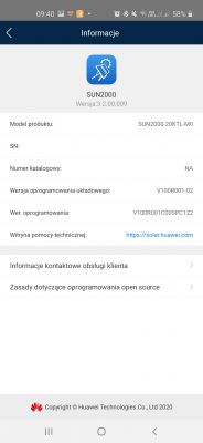 Huawei SUN2000-6KTL- blad aktualizacji Huawei SUN2000-6KTL- blad aktualizacji