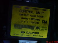 Daweoo Leganza- jednostka kontrolna alarmu i drzwi.