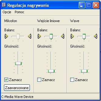 Nowy mikrofon nie nagrywa dźwięku w rejestratorze – tylko szum w głośnikach