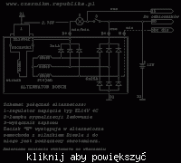 Schemat wewnętrzny alternatora HITACHI.