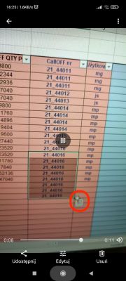 Excel - Obsługa Excela przeciąganie kolumn numerowanie