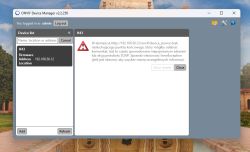 Komunikat błędu w ONVIF Device Manager podczas próby połączenia z kamerą pod adresem 192.168.56.12
