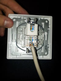 Połączenie dwóch gniazd RJ45 - Połączenie Router -> gniazdo -> gniazdo -&g