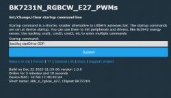 BK7231N Configuration Interface - DDP Settings Configuration interface of the BK7231N device with DDP setting.