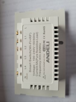 [BK7231N/CB2S ] Andeli 2 Gang Smart Switch with RF: TuyaMCU configuration, baud rate