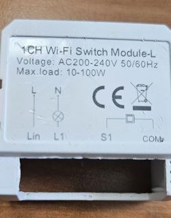 Wi-Fi Switch Module with Specifications 1CH Wi-Fi Switch Module-L with technical specifications.
