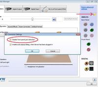 The headphone / microphone input on the front of the computer is not working