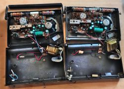 Wnętrze starego, polskiego odbiornika radiowego Ania R612 produkcji Unitry Wnętrze starego, polskiego odbiornika radiowego Ania R612 produkcji Unitry