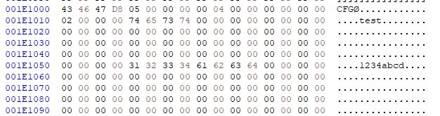 A file fragment displayed in a hex editor, showing data in hexadecimal and ASCII format.