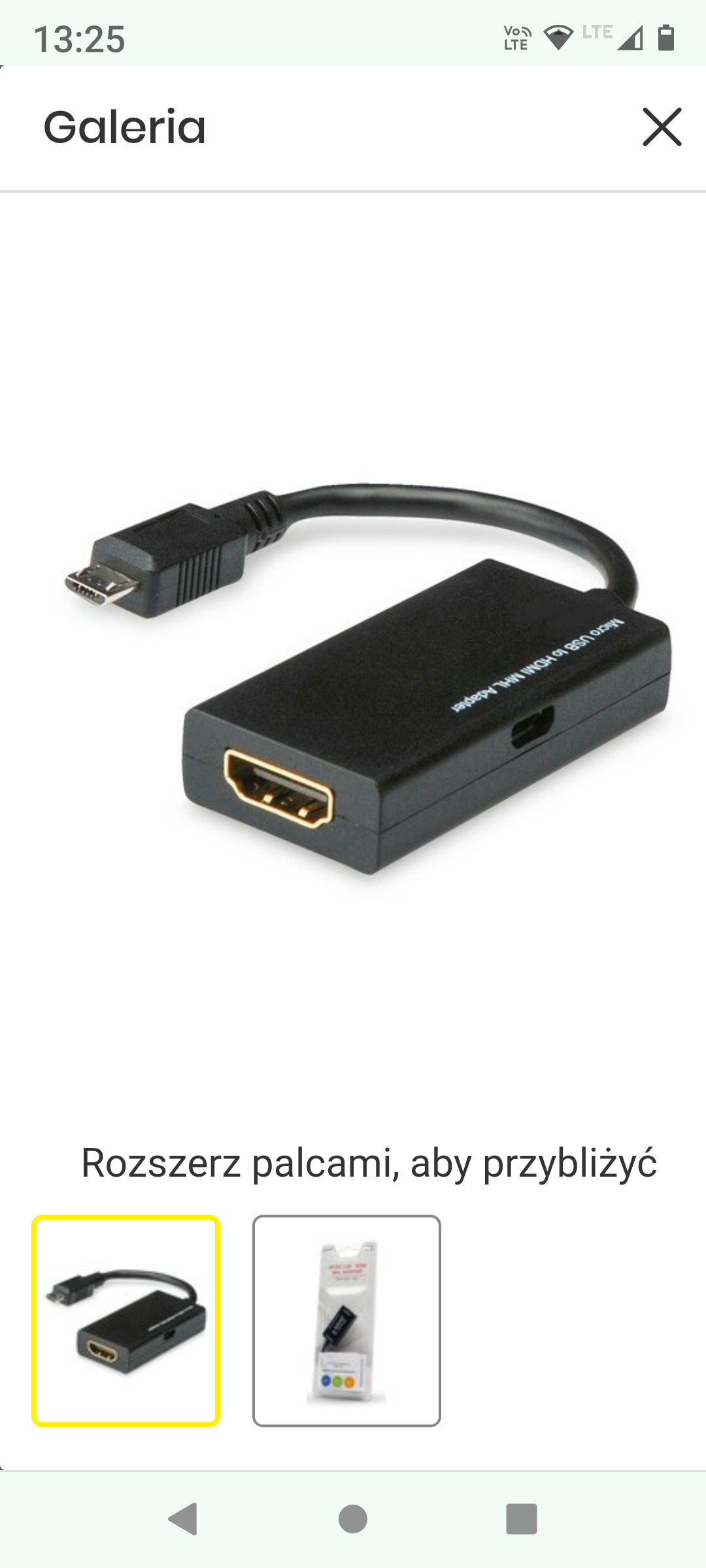 Motorola g42 - połączenie z telewizorem LG przez adapter MHL - obsługa