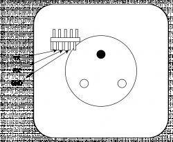 Electrical Socket Connection Diagram Pin connection diagram to an electrical socket showing pin view.