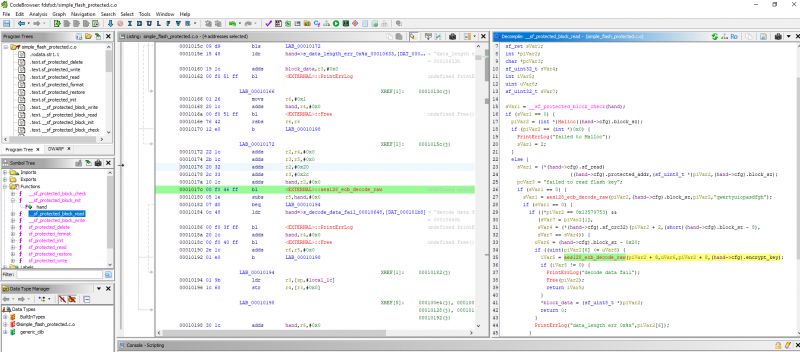 Screenshot of CodeBrowser interface displaying C source code.