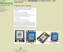 Przekaźnik kontrolowany SMSem na module SIM800L i Arduino Nano