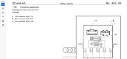 Schemat przypisania złączy w Audi A6