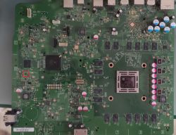 Identyfikacja elementu SMD: U3D3, 8-pin na płycie Xbox One Fat