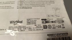 Etykieta z danymi technicznymi zmywarki Whirlpool WIC 3C23 PEF.