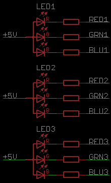 RGB LED Connection Diagram with Resistors RGB LED connection diagram with resistors.