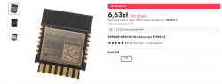 ESP8685-WROOM-06 module displayed on a product page with price and discount.