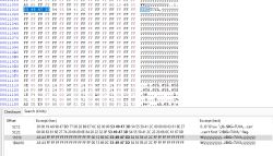 Flash memory fragment with SIGTUYA marker Screenshot from a flash memory editor program showing hexadecimal data with the SIGTUYA string highlighted.