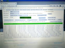 Firmware Flashing with BK7231 Easy UART Flasher Screenshot showing the use of BK7231 Easy UART Flasher software for flashing firmware on a Windows 10 computer.