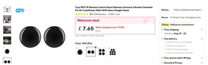 Tuya WiFi IR T1-3S - does the module support OpenBeken? UART logs, chip identification