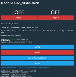 Tasmota replacement for BL602, programming, pairing with Home Assistant, now with OTA working!