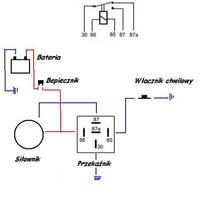 Podłaczenie przekaznika do silownika tylnej klapy.