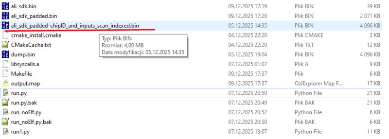 Folder with BIN files and Python scripts, selected 4 MB BIN file highlighted