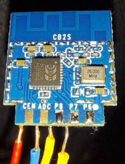 Uncleaned electronic module with visible connectors and labeled CB2S.