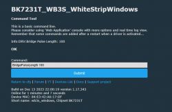 Screenshot of Command Tool for BK7231T_WB3S_WhiteStripWindows.