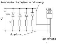 Mrugająca dioda LED w liczniku skutera 12V – jedna świeci słabiej, podłączenie równoległe